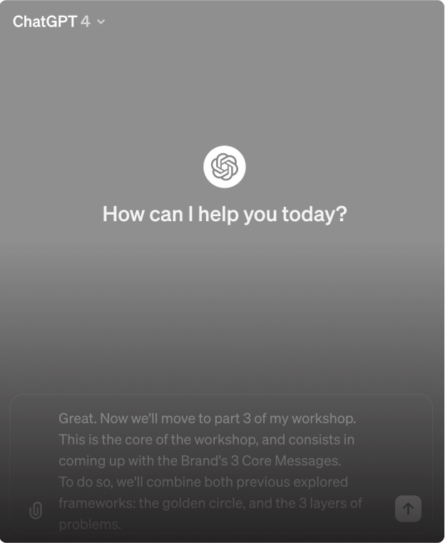 The workshop's AI agent in ChatGPT